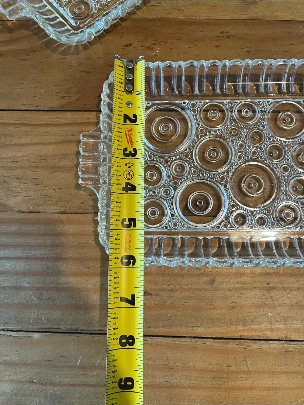 Vintage Pressed Glass Serving Tray Set of 2